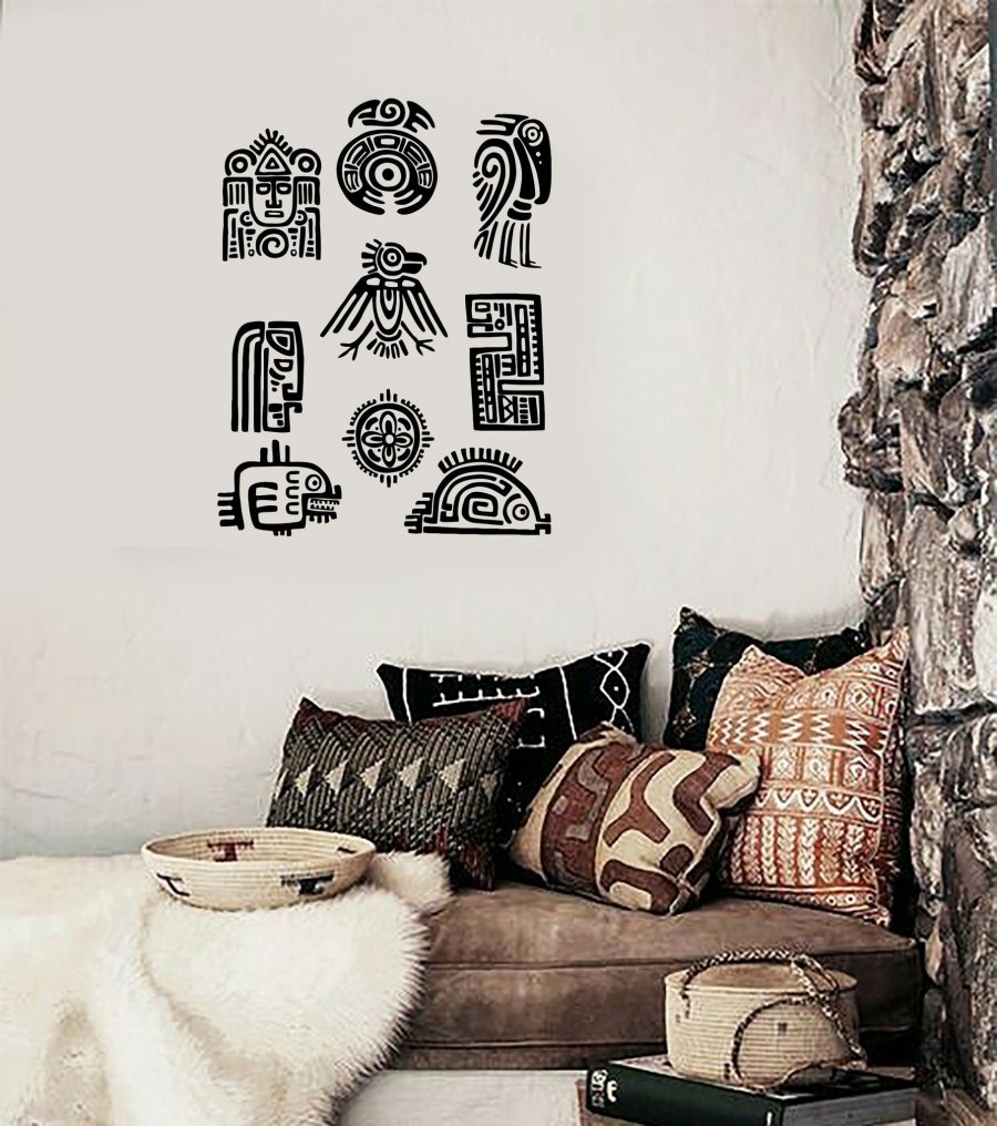 Стена арт в африканском стиле