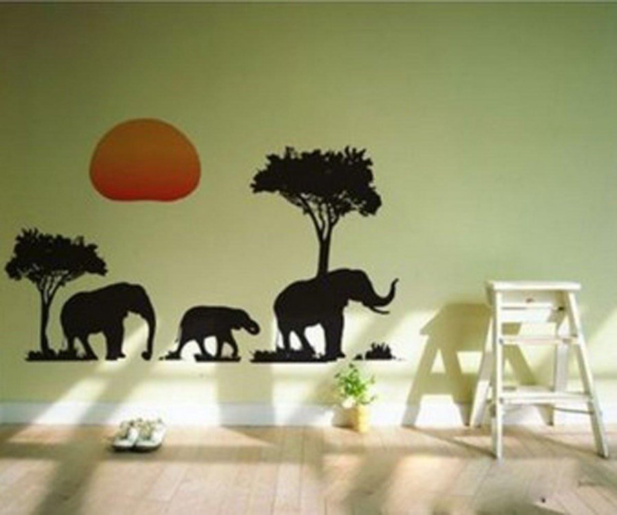 Комната в стиле джунгли сафари