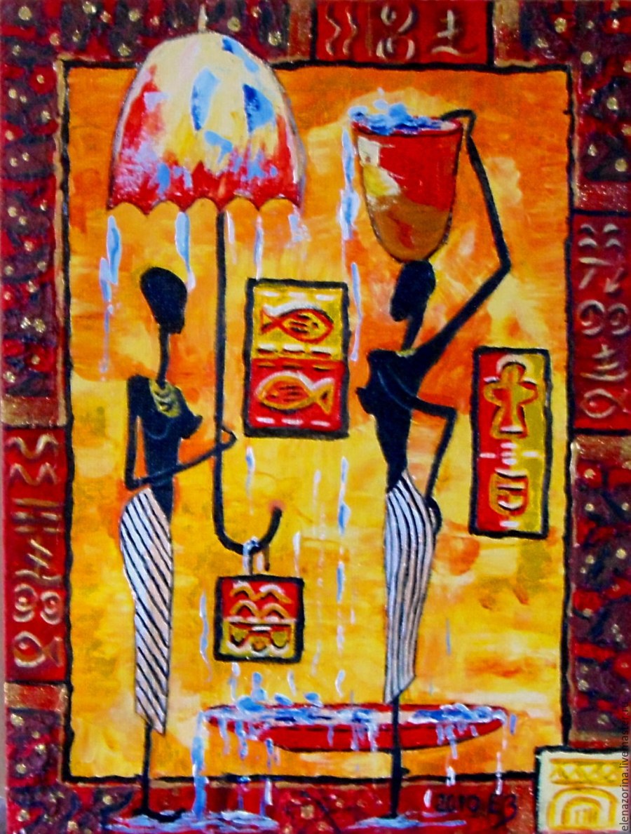 Роспись стен в африканском стиле