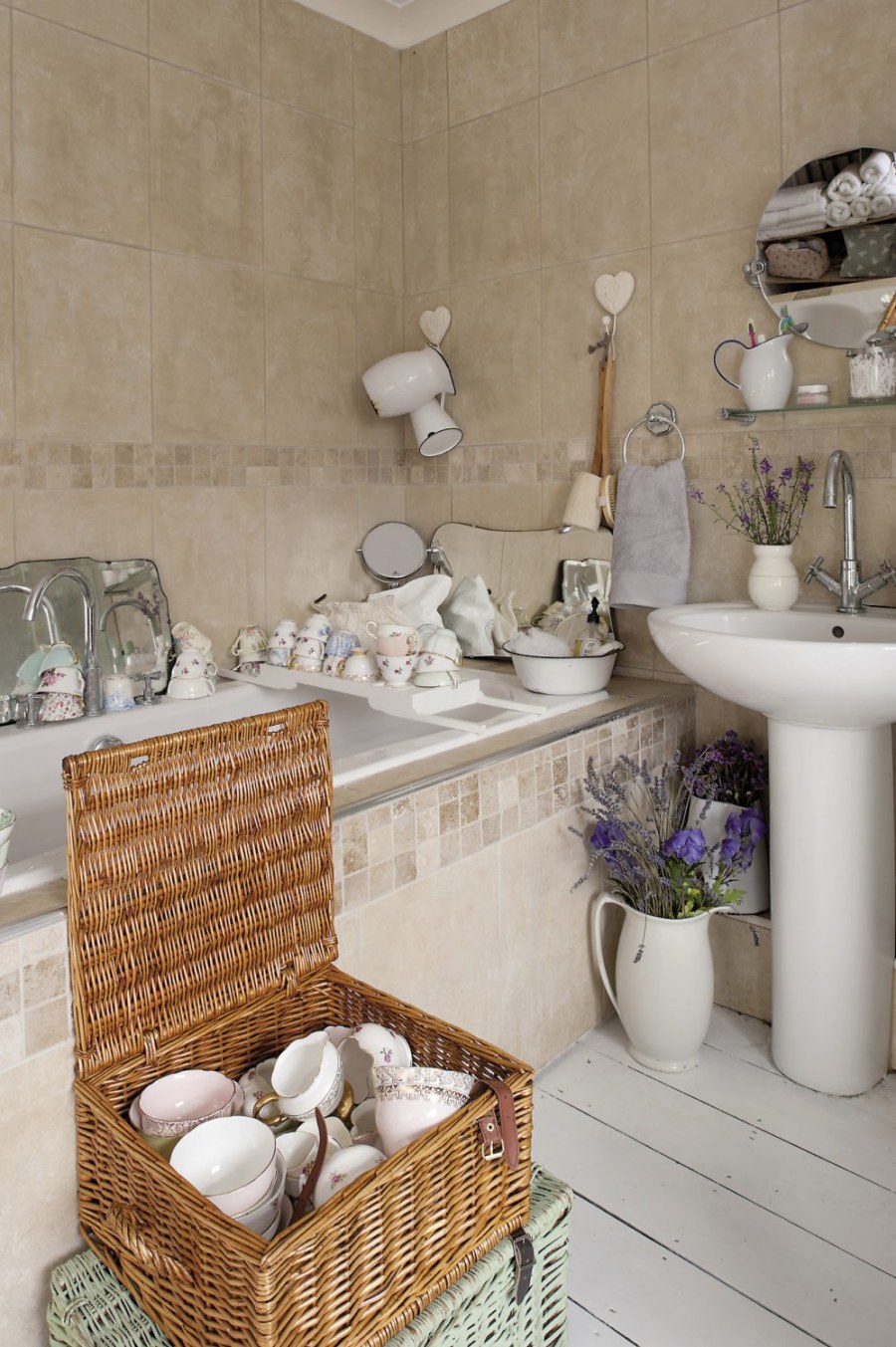 Ванная в стиле шебби Шик