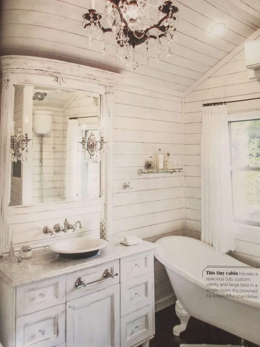 Шебби-Шик кафель . В интерьере ванная