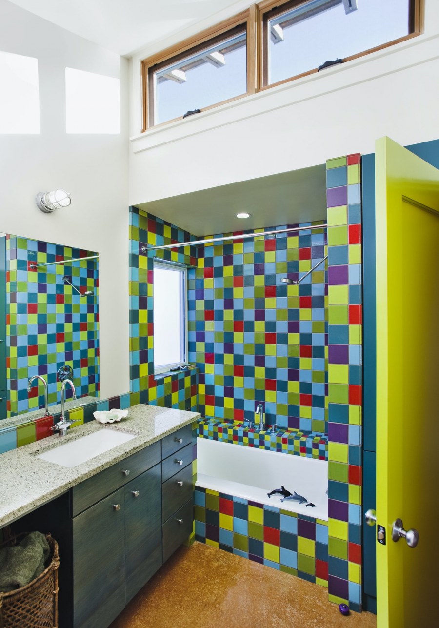 Цветная плитка для ванной
