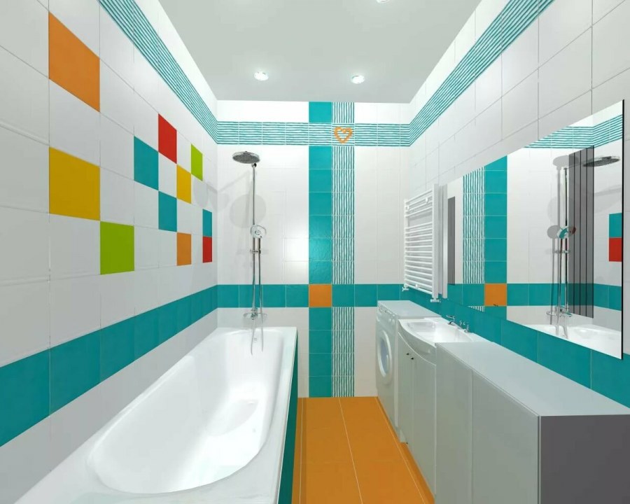 Плитка Радуга Пиастрелла в интерьере