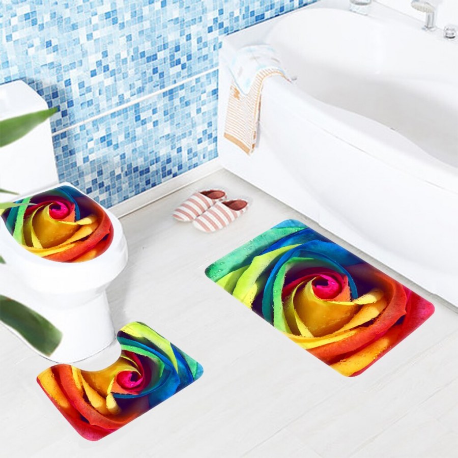 Ванна с радужными розами