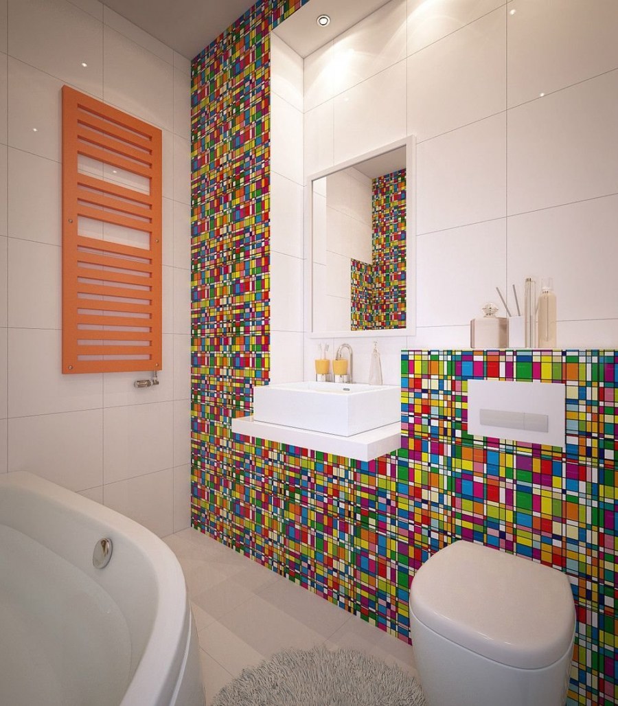 Яркая плитка для ванной комнаты