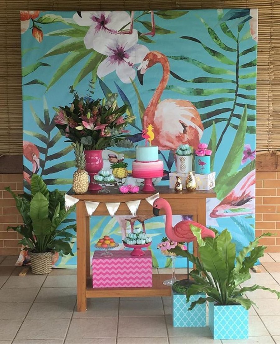 Гавайская вечеринка в стиле Фламинго