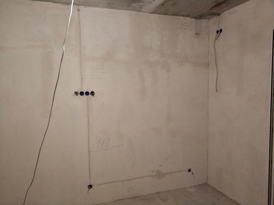 Проводка от застройщика