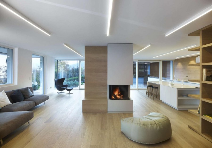 Планировка гостиной в частном доме Минимализм стиль