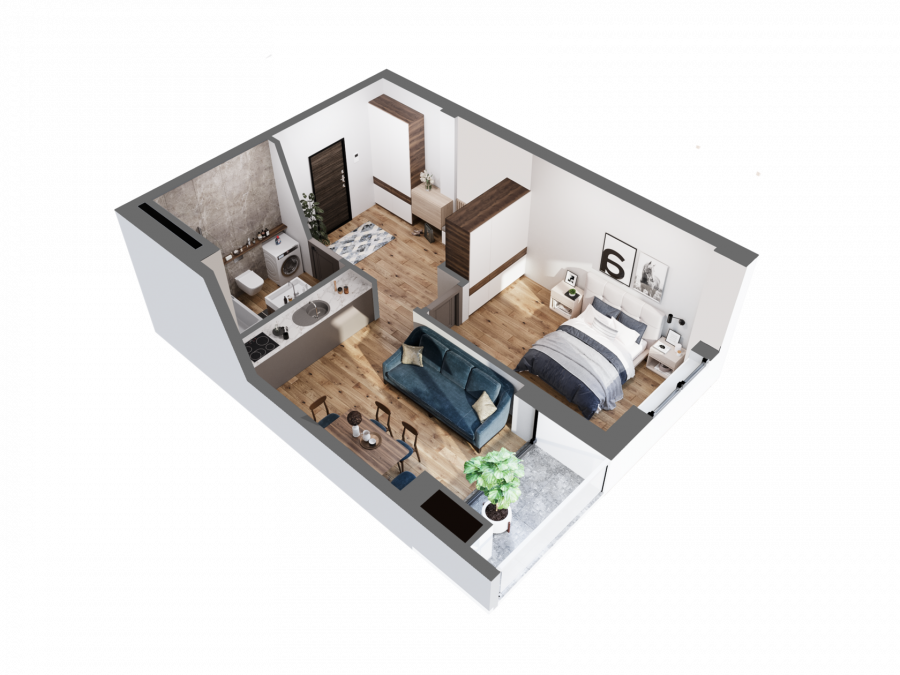 Квартира с открытой планировкой