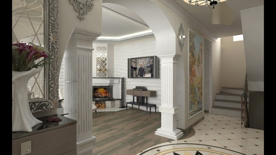 Колонны в интерьере