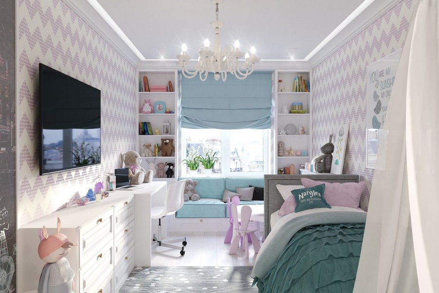 Детская для девочки в неоклассике