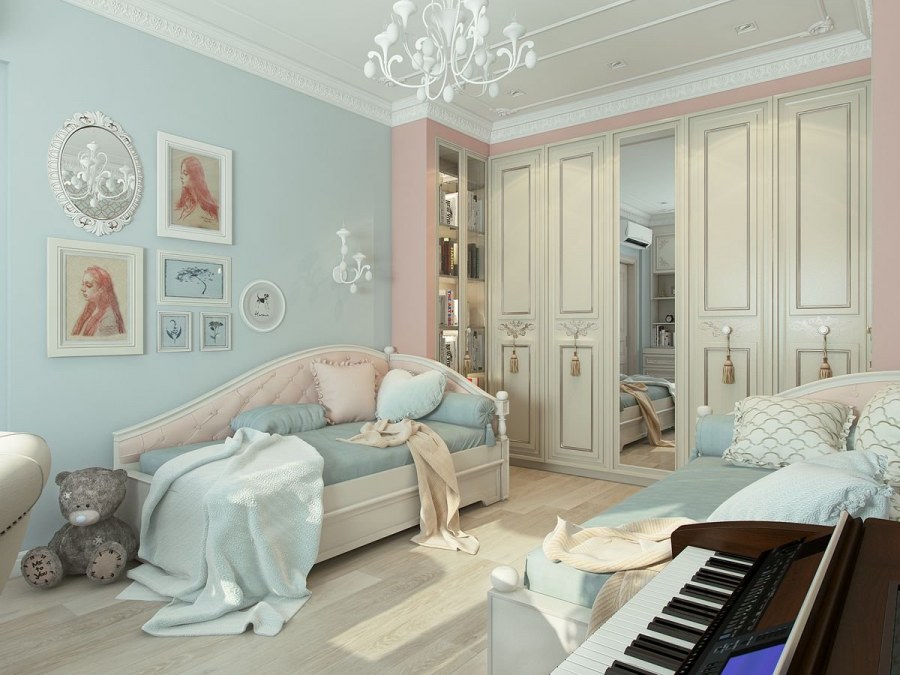 Детская в классическом стиле для двух девочек