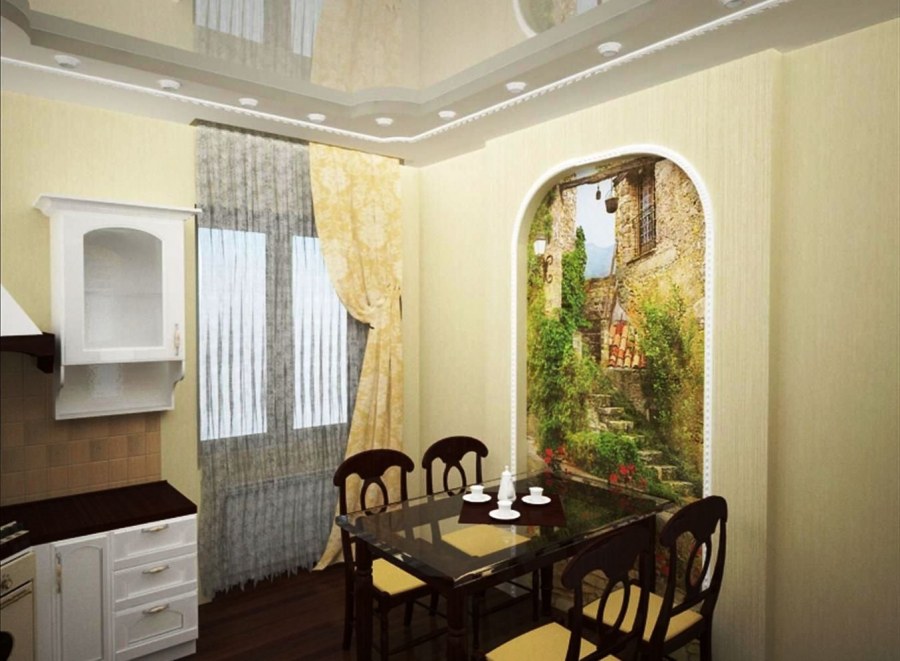 Фреска на стену в кухню