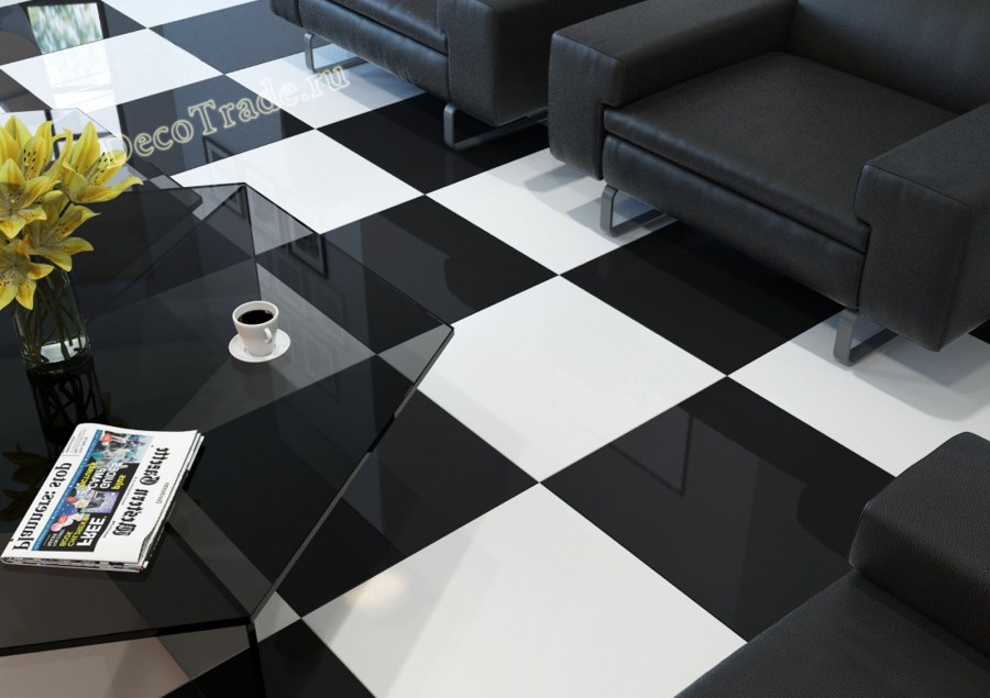 Керамогранит Corsa deco черный Моноколор