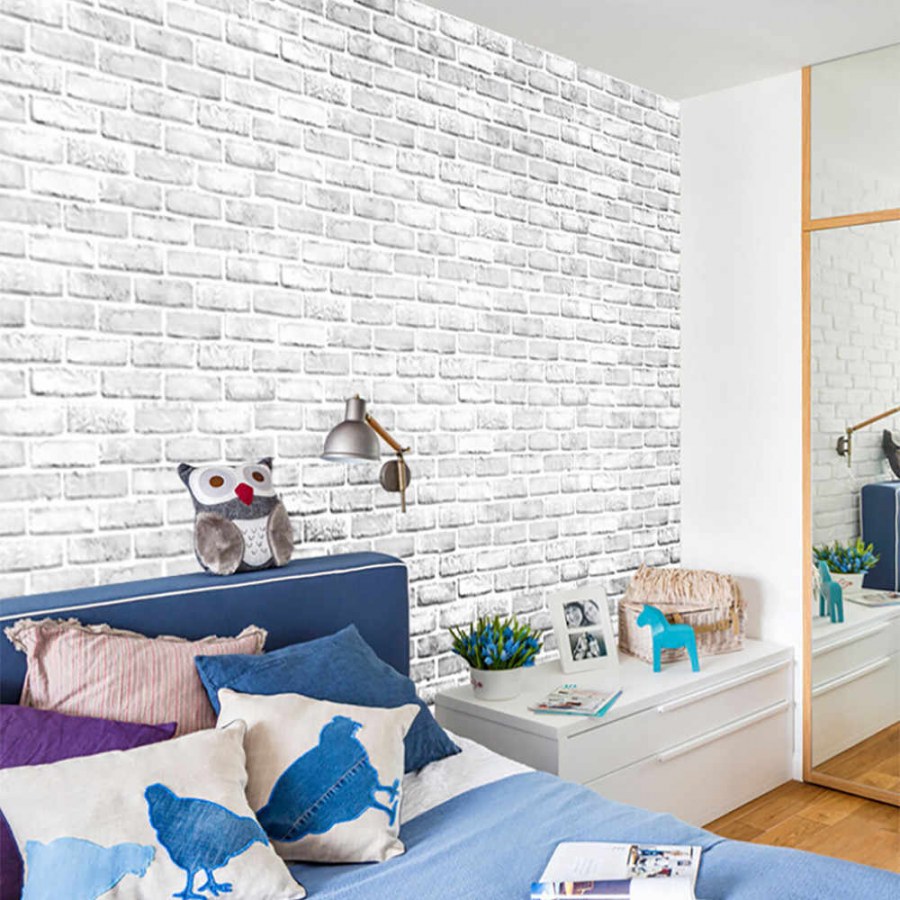 Кирпич в интерьере детской