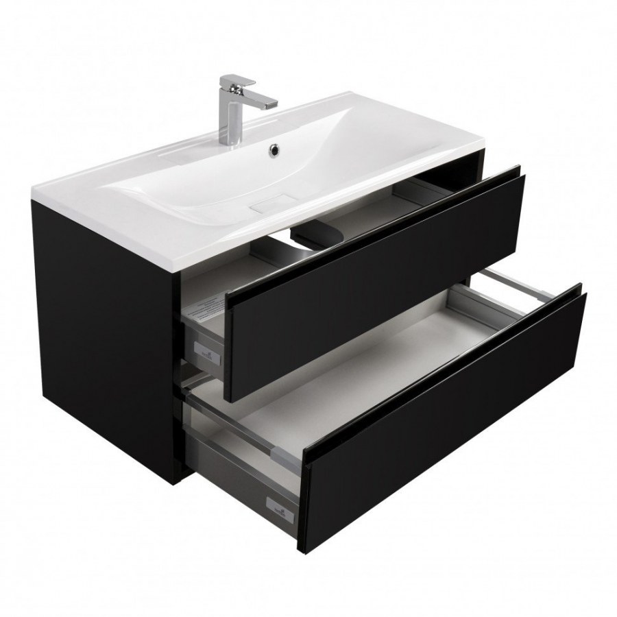 Тумба под раковину Aquaton Римини 100 1a134501rn950 черный
