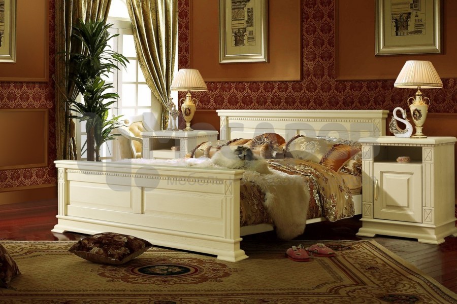 Кровать Верди Люкс слоновая кость