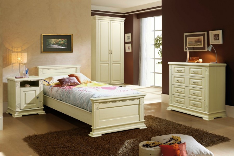 Кровать Верди Люкс слоновая кость