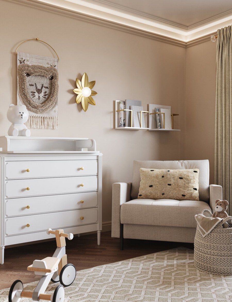 Серые стены в детской