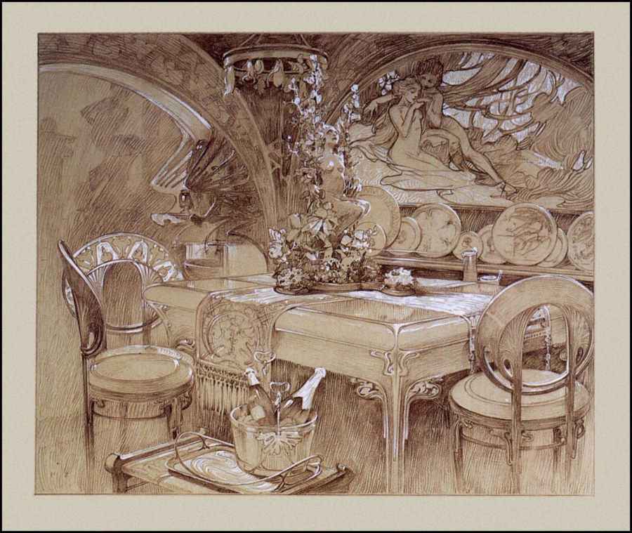 Альфонс Муха натюрморт