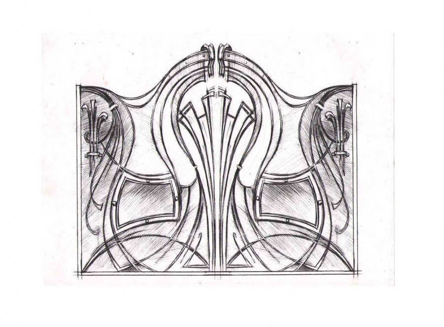 Орнамент Модерн решетки Шехтель