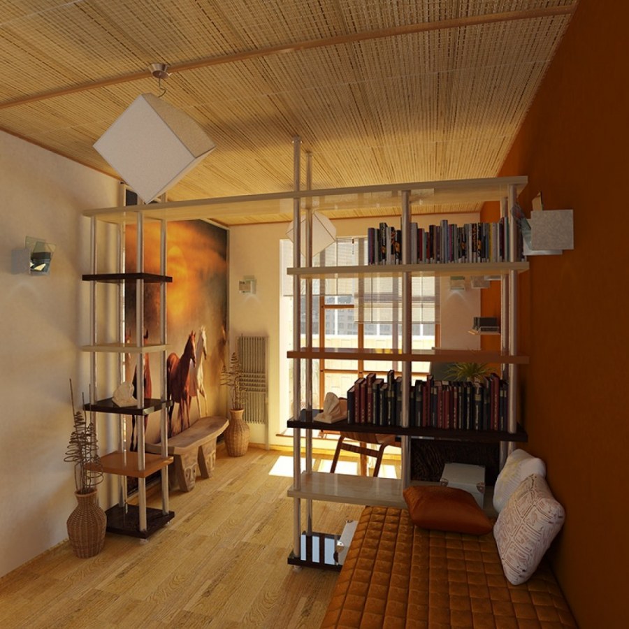 Разделение мансарды на зоны