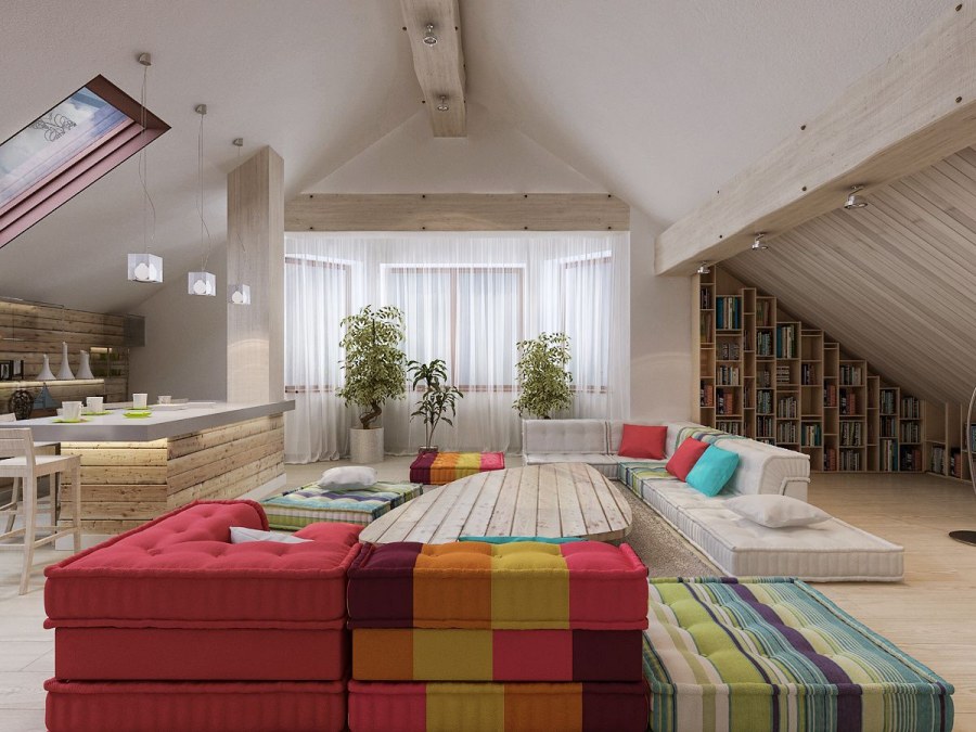 Односкатная мансарда