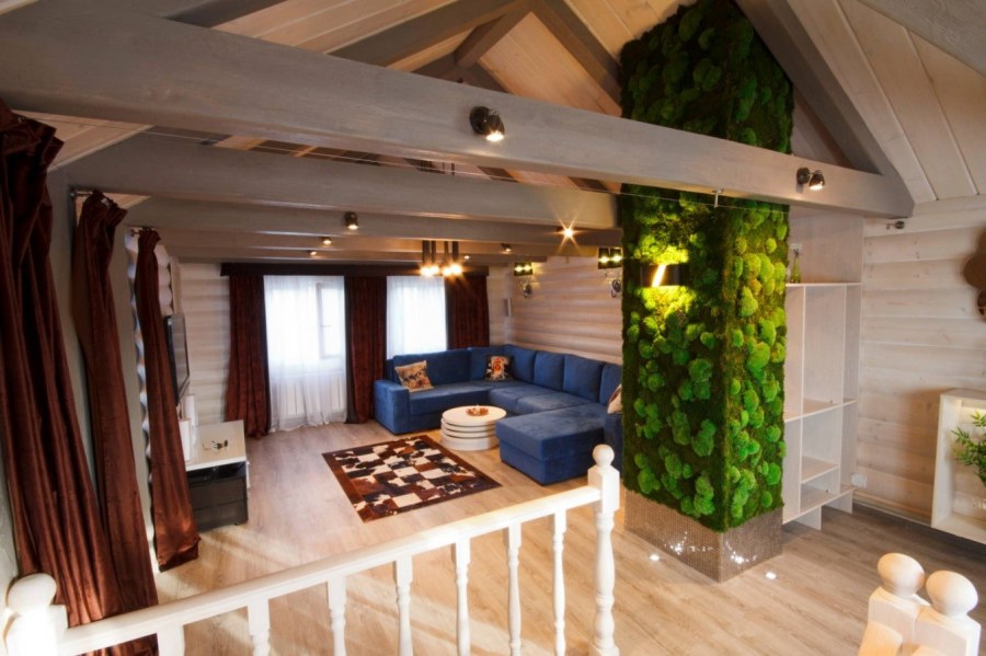 Отделка скатов мансарды