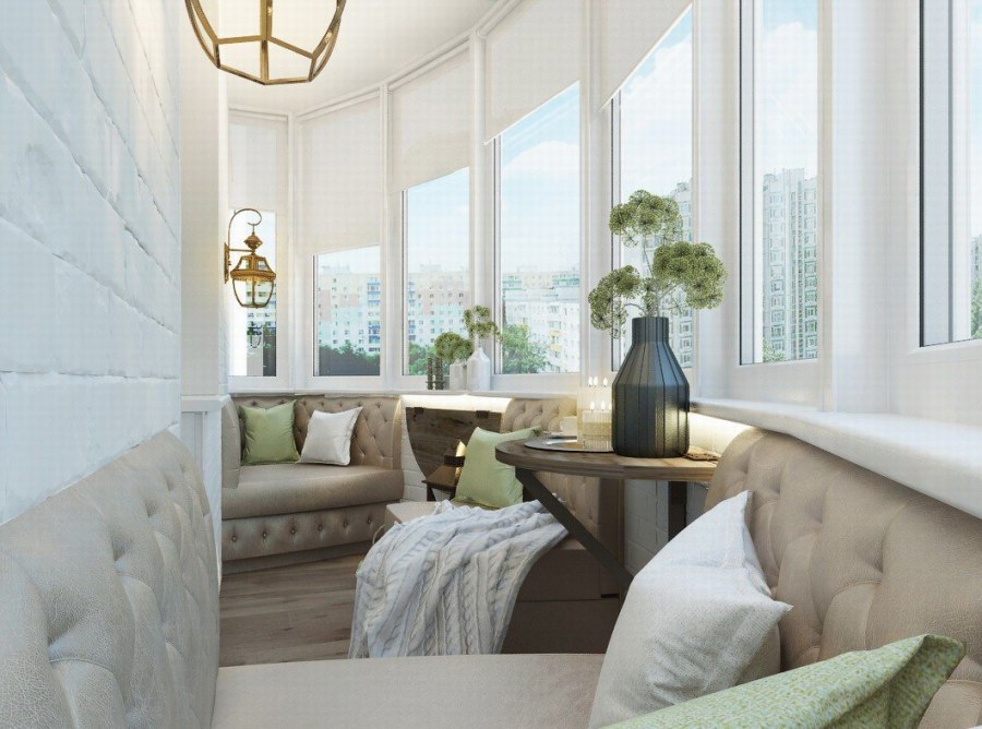 Современная отделка лоджии