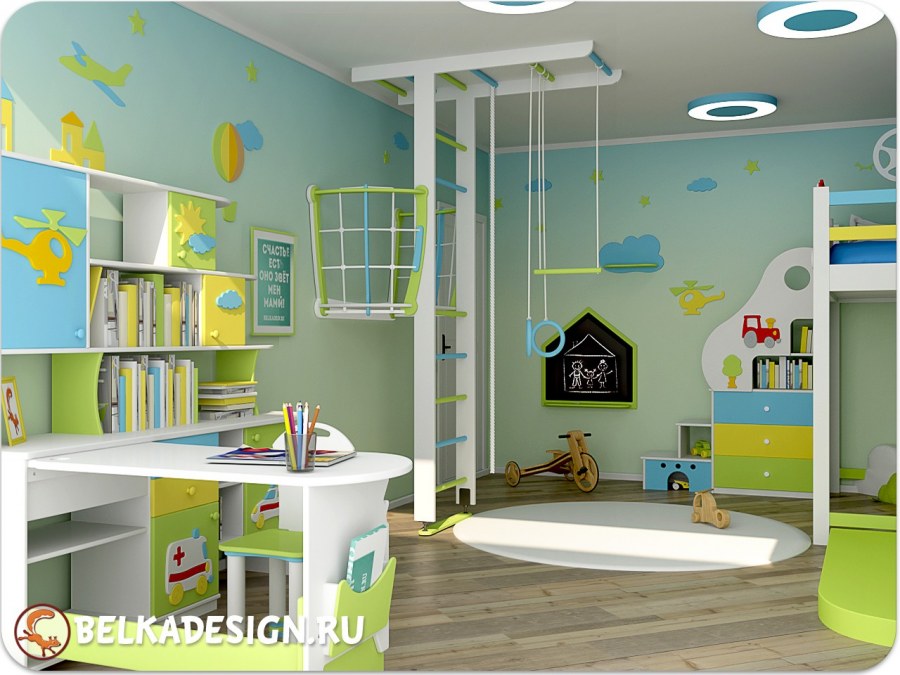 Интерьер детской для мальчика 3 лет