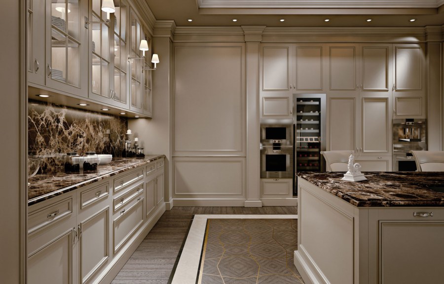 Мраморные кухни современные