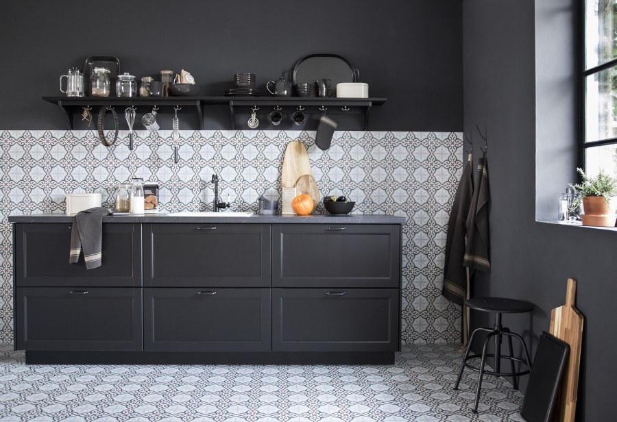 Кухня икеа Лерхюттан остров