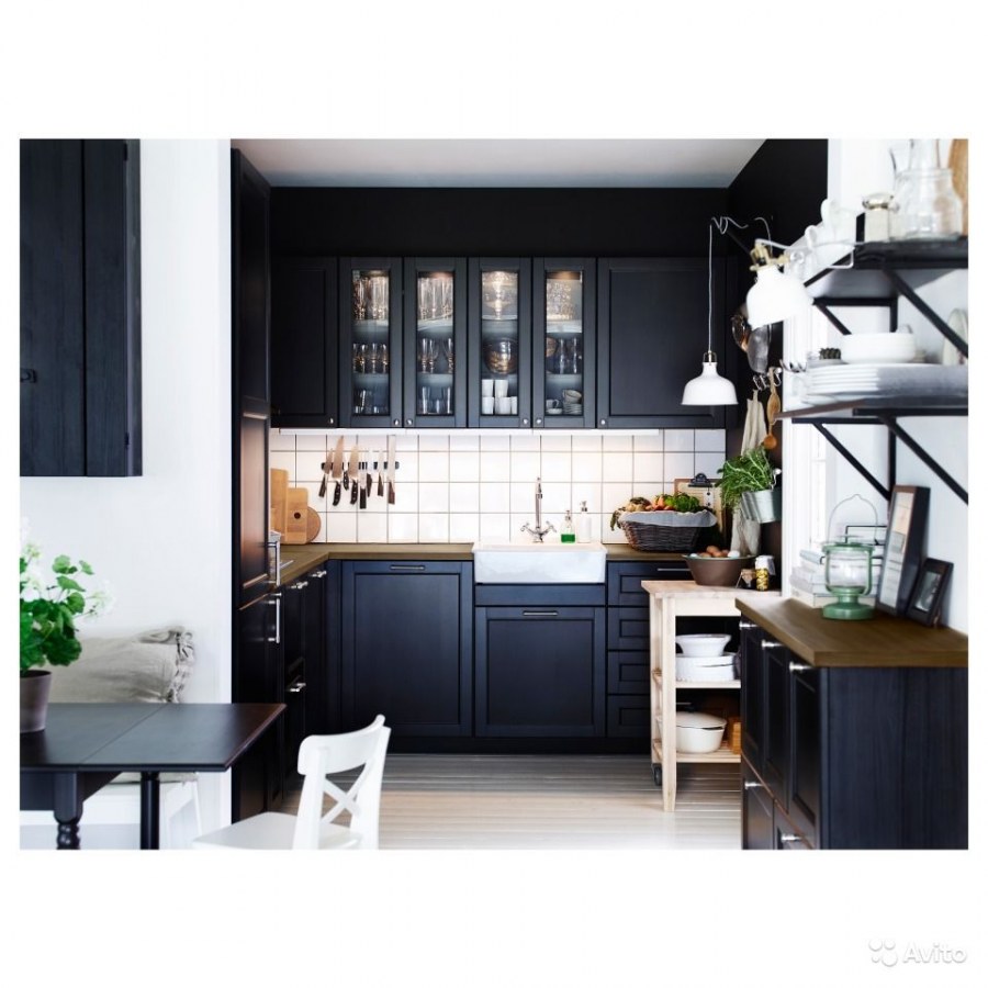 Кухня икеа серая с белым