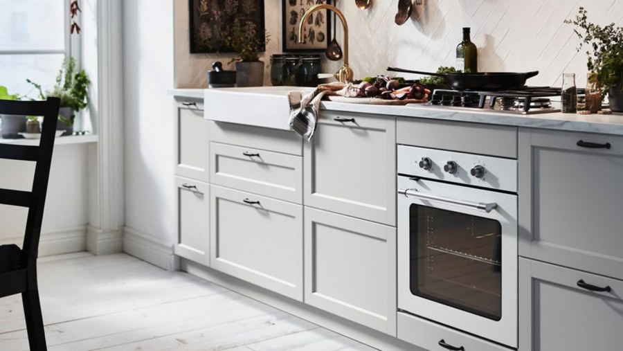 Лерхюттан кухня икеа светло- серая