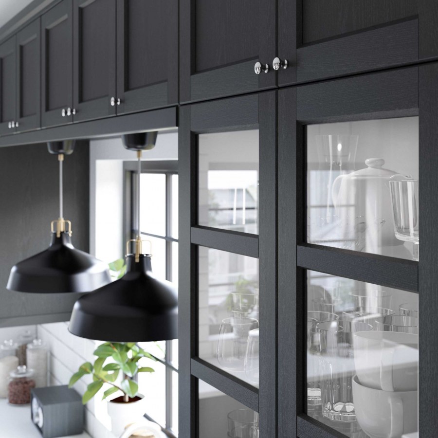 Lerhyttan Лерхюттан дверь, черная морилка60x80 см