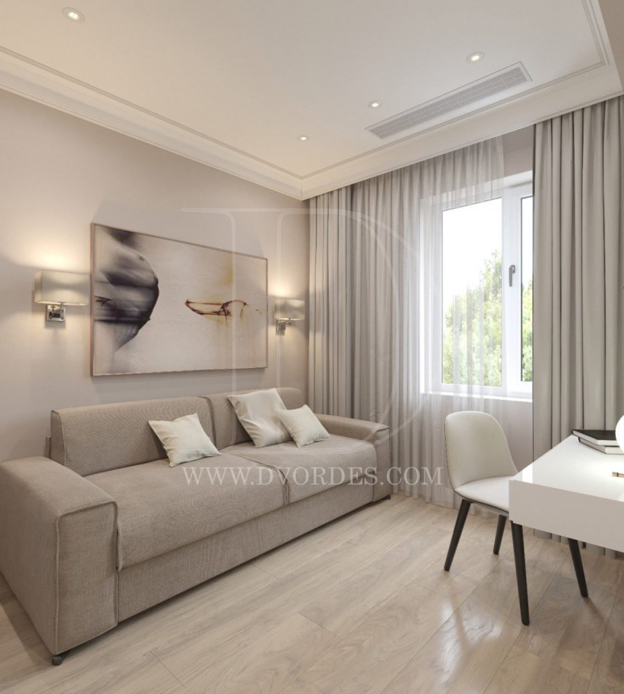 Стиль гостиной комнаты в современном стиле в светлых тонах