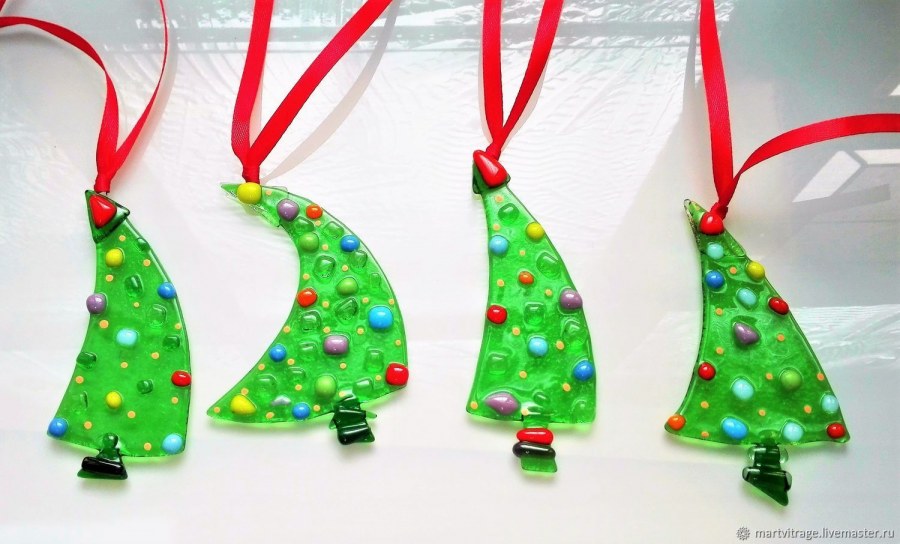 Новогодние игрушки фьюзинг