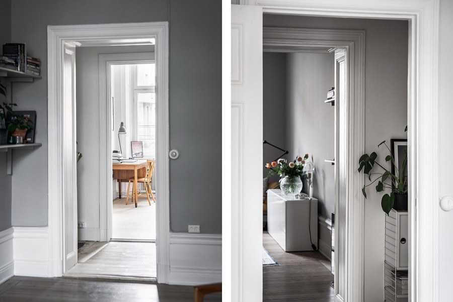 Белые наличники на двери