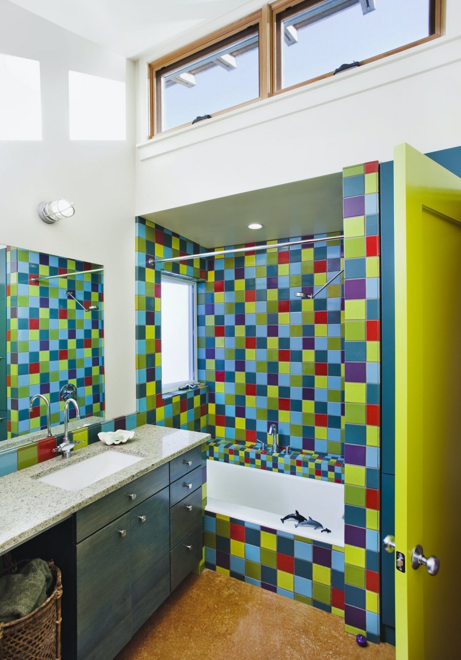 Цветная плитка для ванной