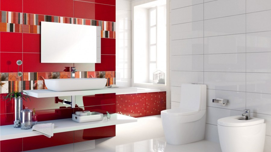 Цветная ванная комната