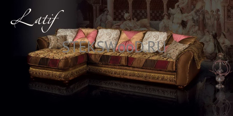 Угловой диван в Восточном стиле