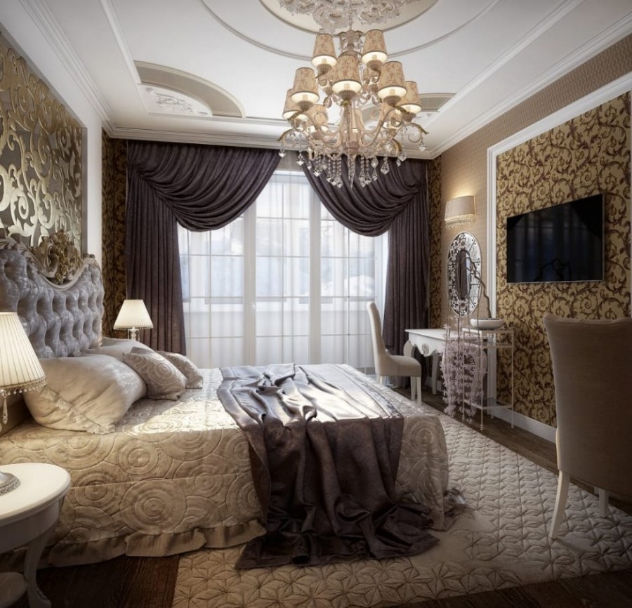 Спальня в современном классическом стиле
