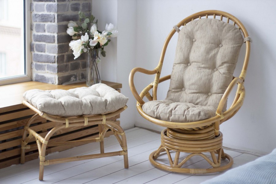 Пуф из ротанга 12/22