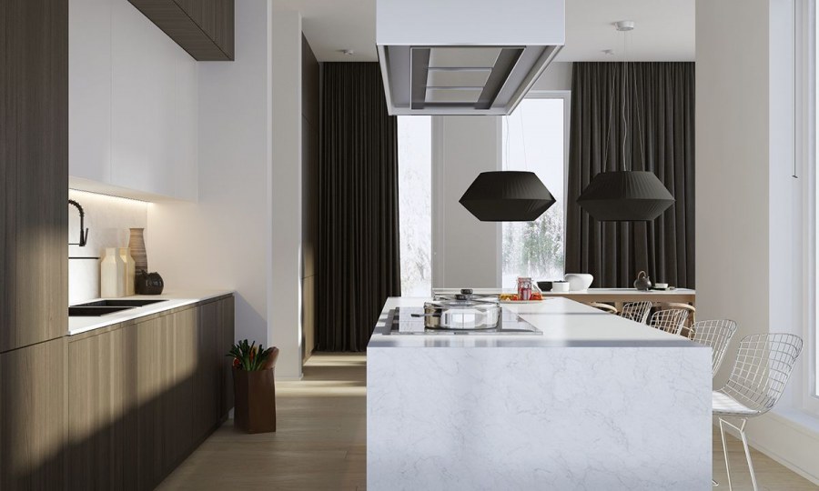 Гжель в интерьере кухни