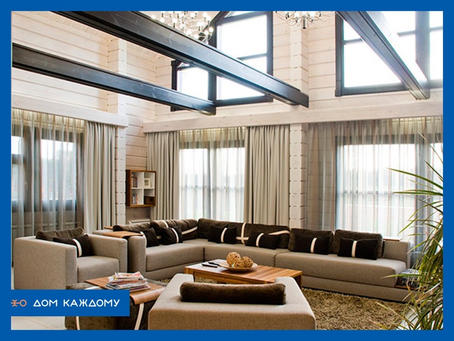 Гостиные с лестницей