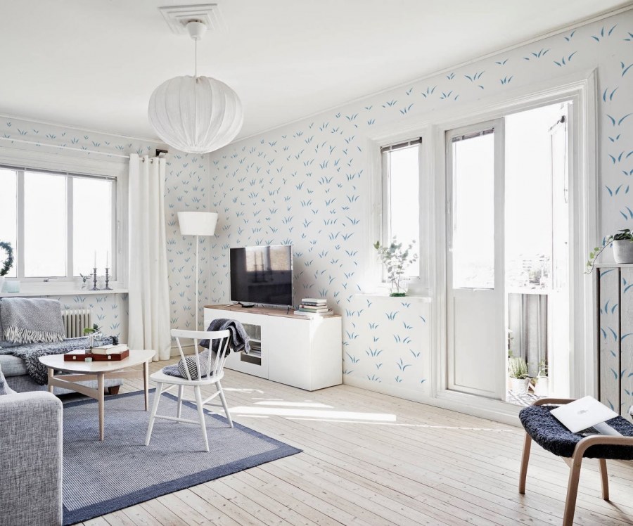 Серые стены в интерьере