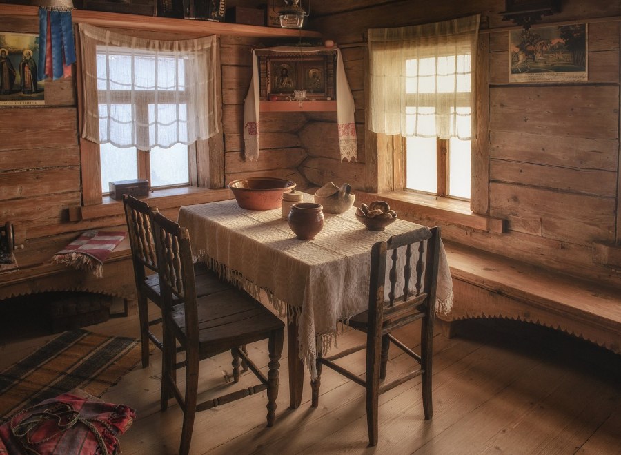 Деревенская изба 19 века