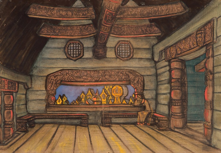 Русская изба изнутри Горница