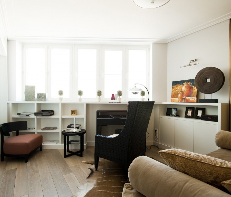 Гостиная спальня с рабочим местом