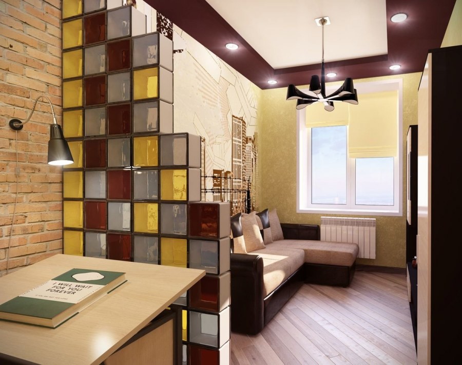 Стеклянные блоки в интерьере квартиры